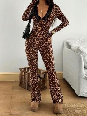 Leopard print jumpsuit